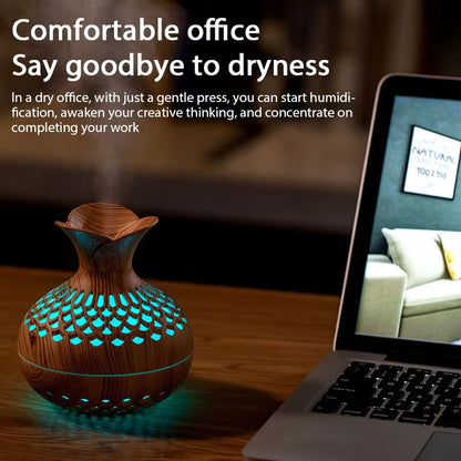 300ml Wood Grain Air Humidifier Essential Oil Aroma Diffuser USB Home Car Office Ultrasonic humidificador Portable Mini Purifier