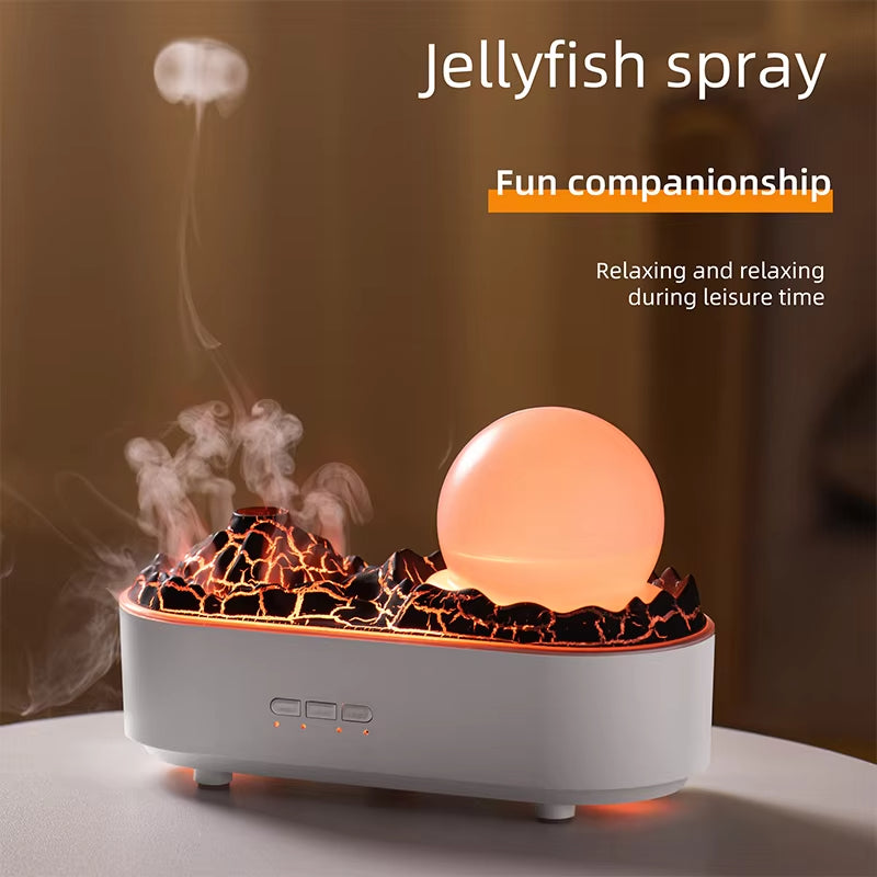 Crystal Ball Humidifier Aromatherapy Light Timer for Bedroom Home Yoga Office Flame Ultrasonic Essential Oil Diffuse