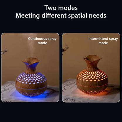 300ml Wood Grain Air Humidifier Essential Oil Aroma Diffuser USB Home Car Office Ultrasonic humidificador Portable Mini Purifier