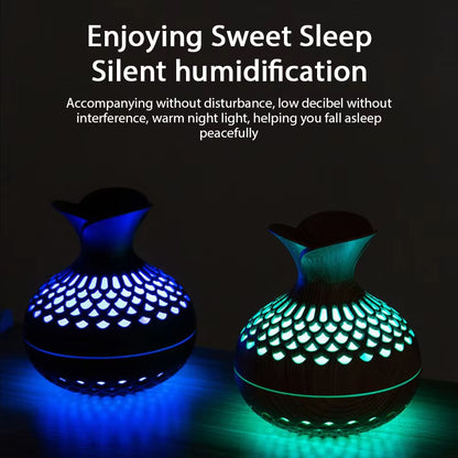 300ml Wood Grain Air Humidifier Essential Oil Aroma Diffuser USB Home Car Office Ultrasonic humidificador Portable Mini Purifier