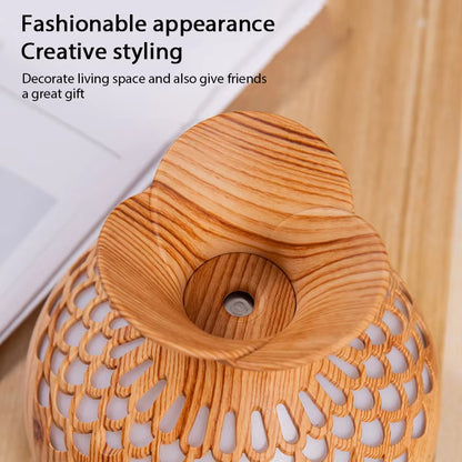 300ml Wood Grain Air Humidifier Essential Oil Aroma Diffuser USB Home Car Office Ultrasonic humidificador Portable Mini Purifier