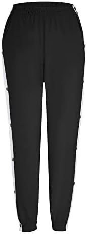 High-Waisted Split-Side Stripped Tear-Away sweatpants