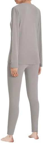 Latuza Womens Petite Thermal Underwear Set - Fleece Lined Long Johns