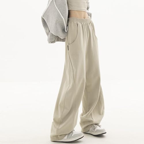 Generic Womens High-Waisted Active Jogger Sweatpants EF80 with 2 Pockets - CasualSoftBreathableWide-Leg