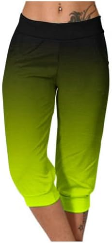 TANGNADE Womens Capri Pants Loose Drawstring High Waisted Sweatpants