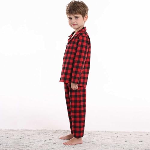 Red Plaid Winter Toddler Boys Set