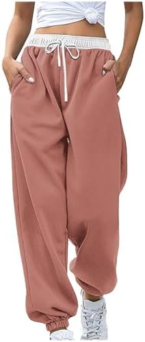 Wide-Leg Plus-Size Running Sweatpants with Pockets for Women