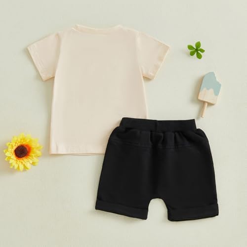 Baby Toddler Boys Motorcycle Print Summer Outfits Set