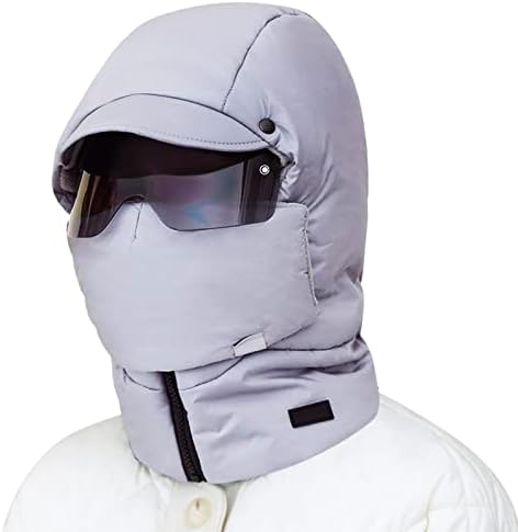 4-in-1 Waterproof Ski Cap with Mask Goggles TINAYAUE