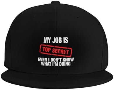 ZRCAIFU Top Secret Flat Bill Cap for Men Women