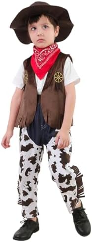 FANCYINN Toddler Boy Western Cowboy Romper Set Halloween Costumes