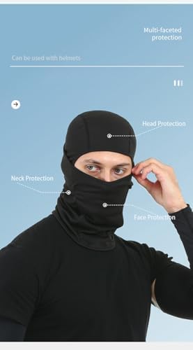 OVOY Black Full Face Ski Mask for Motorcycle Riding