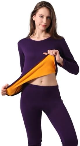 Ouruikia Womens Thermal Underwear Set for Extreme Cold Weather