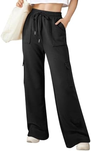 ADHOWBEW Womens Cargo Sweatpants