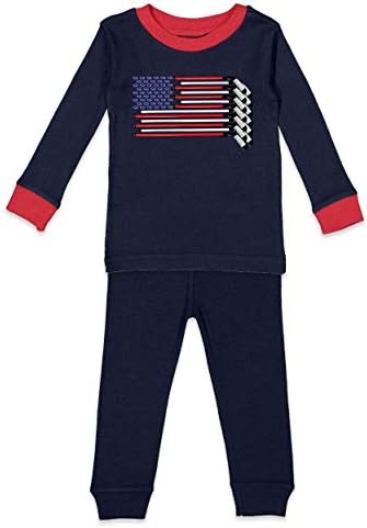 Haase Unlimited Kids Hockey Sticks American Flag Shirt Pants Set