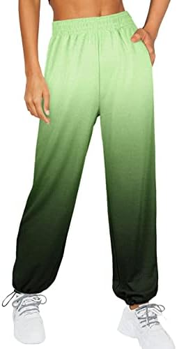 Tall Womens Sweatpants - Baggy High Waisted Cinch Bottom Joggers with Pockets
