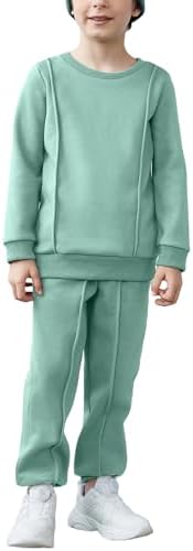 Arshiner Boys Round Neck Sweatshirt Pants Set