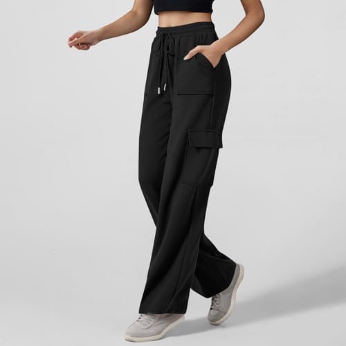 ADHOWBEW Womens Cargo Sweatpants