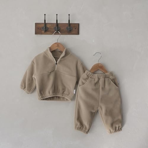 Kapsrqst 2PK Coral Velvet Turtleneck Set for toddlers