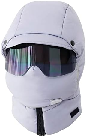 4-in-1 Waterproof Ski Cap with Mask Goggles TINAYAUE