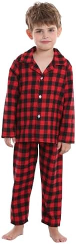 Red Plaid Winter Toddler Boys Set