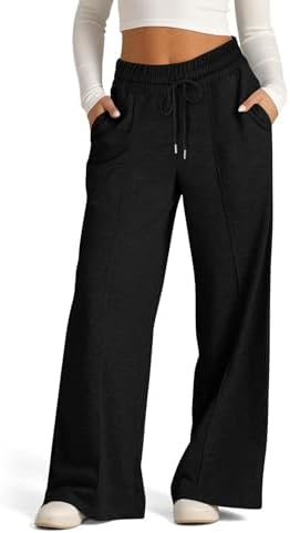 Trendy Womens Running Joggers 2024 Fall Wide Leg Workout Pants