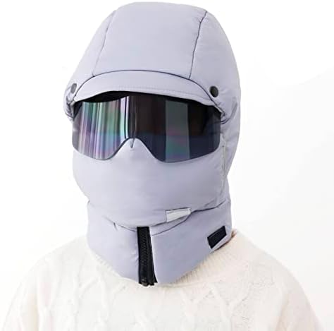 4-in-1 Waterproof Ski Cap with Mask Goggles TINAYAUE