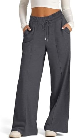 Casual Pleated Wide-Leg Sweatpants for Women