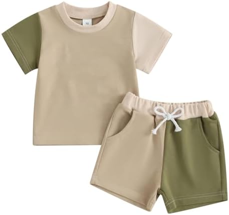 FIOMVA Toddler 4th of July Set - T-Shirts Shorts for Boys