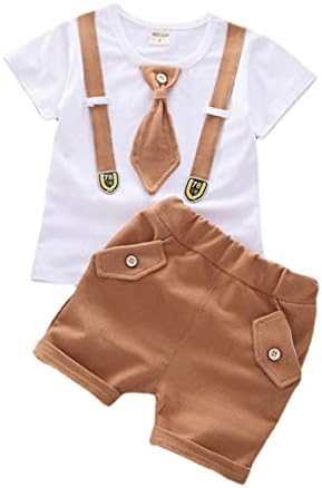 Patchwork Bowtie Casual Toddler Boys ShortSets