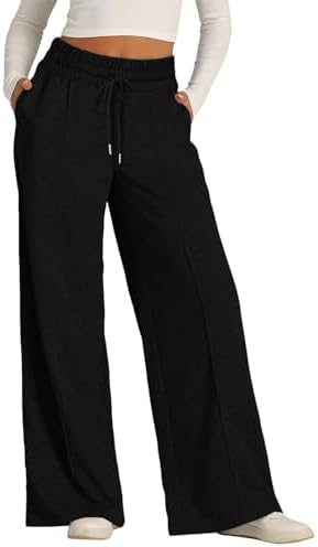 Mens Wide Leg Flared sweatpants with drawstring