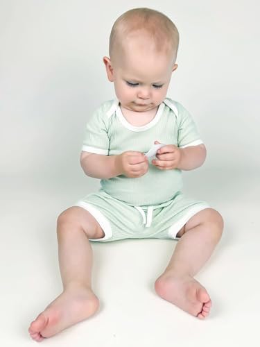 HINTINA Gender-Neutral Baby Shorts Outfits Summer Essentials for Boys Girls
