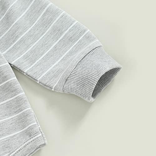 Comfortable Toddler Boys Fall Sending Outfit with Stripe and Stretch