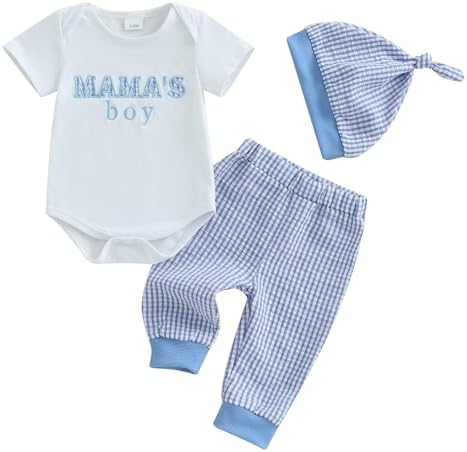 Newborn Boy Summer Outfit Set - Lightweight TrendyRomper Pants