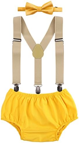 Happy Birthday OwlFay Baby Boys Set Yellow Khaki