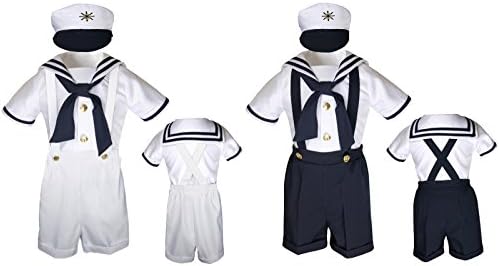 Sailor Nautical White Shorts Suit