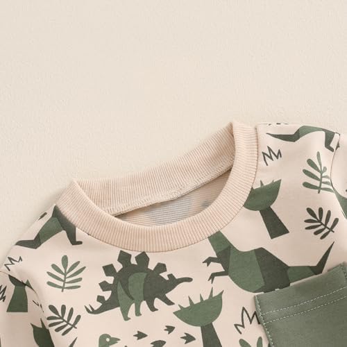 Cutie-Powered Toddler Boys 2-Piece Dinosaur Print Set