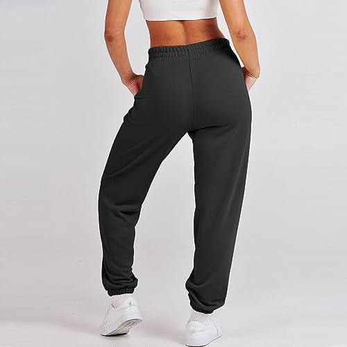 MidelXP Womens Comfortable High-Waisted Athletic Joggers