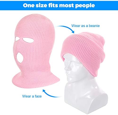 Tmflexe 3-Hole Full Face Ski Mask Winter Balaclava Cap