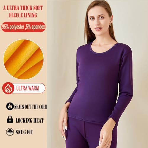 Ouruikia Womens Thermal Underwear Set for Extreme Cold Weather