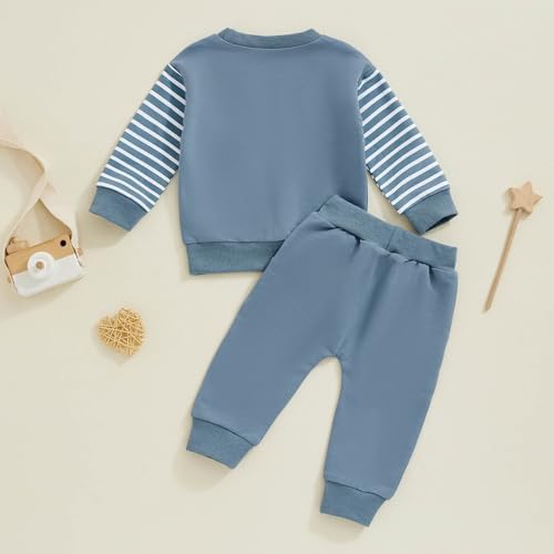 Front-Load 2-Piece Toddler Winter Outfits with Stripe Design