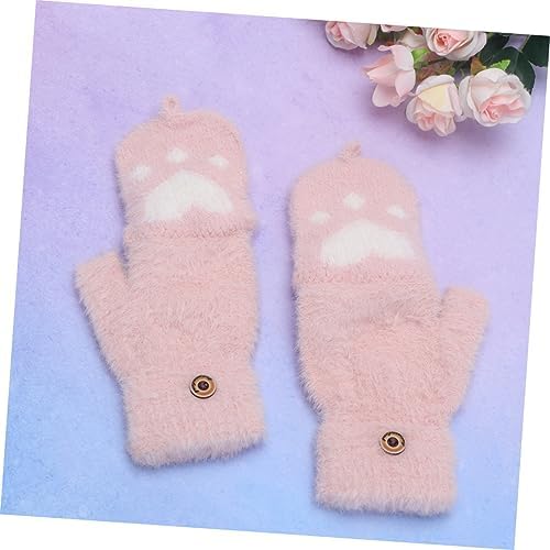 Thick Half-Finger Plush Gloves