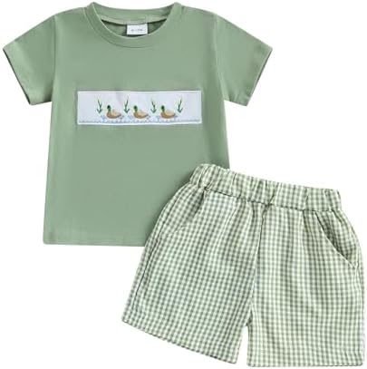 Bagilaanoe 2-Piece Summer Outfit for Toddler Boys Mallard Duck