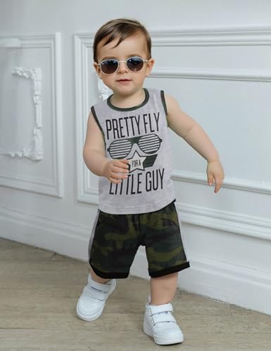 Comfortable Stripe Toddler Boy Clothes Set for Summer