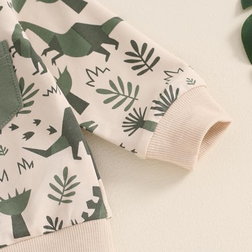 Cutie-Powered Toddler Boys 2-Piece Dinosaur Print Set