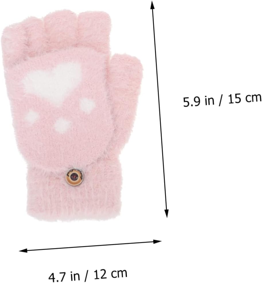Thick Half-Finger Plush Gloves