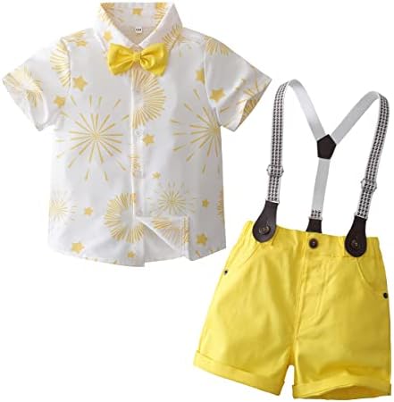 Fireworks printed Boys Summer Suit Set