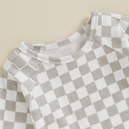 Karesoull Baby Toddler Checkered Premium Cotton Blend Fashionable Pants Set