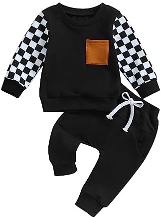 Perfect Fall Outfit for Kids Plaid Topple Joggers Set