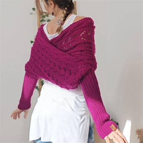 VYOYAO Knitted Cable Survash Wrap for Women Cold Weather